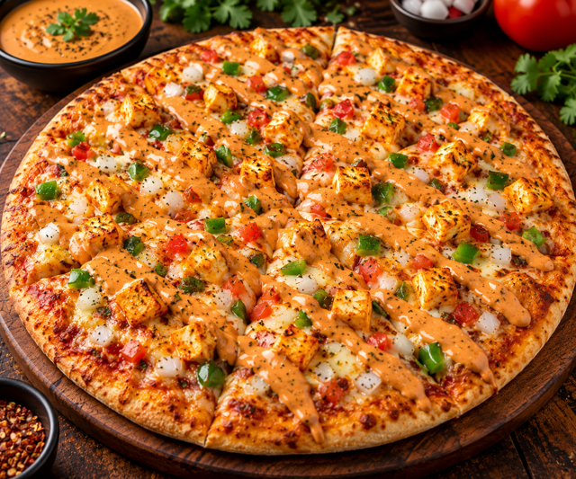 Butter Paneer Pizza.
