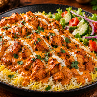 Butter Chicken Rice Platter