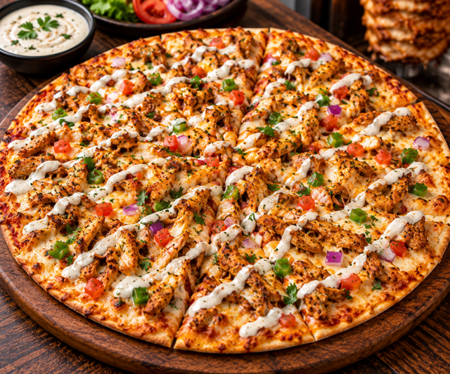 Chicken Shawarma Pizza.