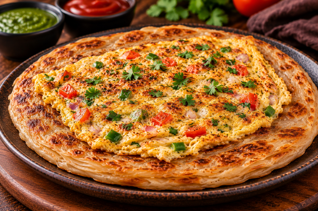 Omelette Paratha.