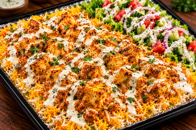 Butter Paneer Rice Platter.