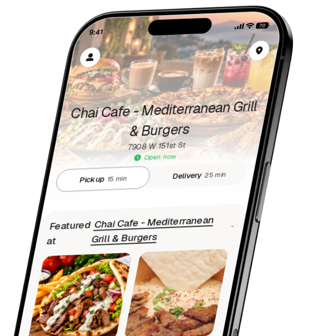 Chai Cafe - Mediterranean Grill & Burgers app preview