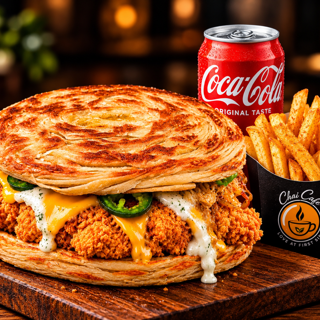 Dubai Viral Paratha Chicken Burger Combo