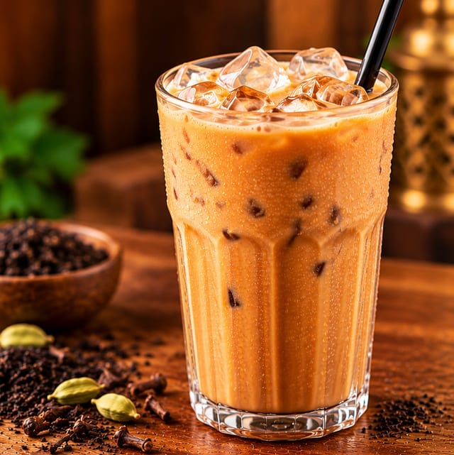Chai Latte (Iced Kadak).